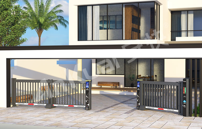 某獨(dú)棟別院采用 “安快” 柵欄款平開(kāi)門(mén)效果圖